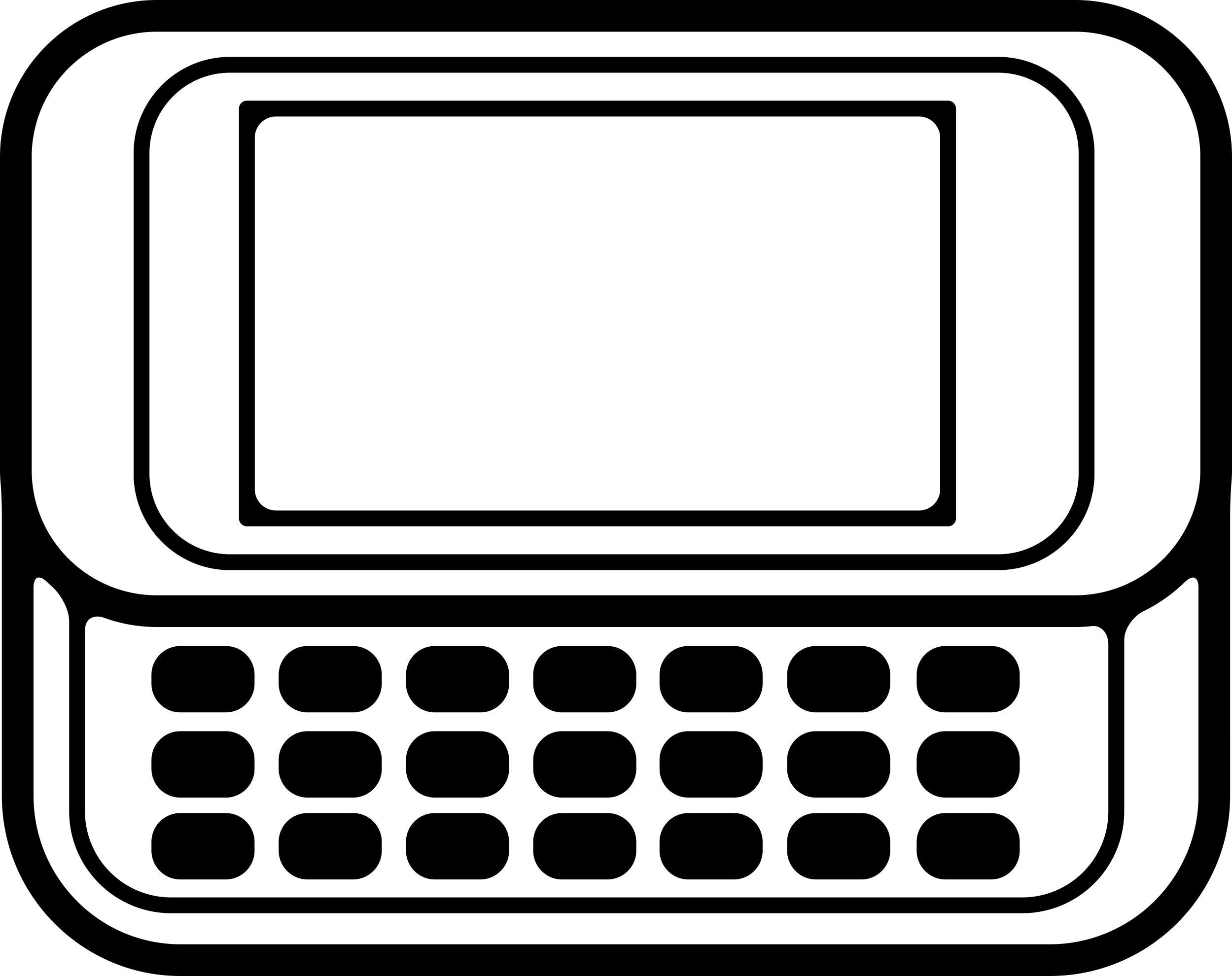Mobile Phone Of Two Parts One Of The Screen Other With The Keyboard Stencil Svg Design File Free Vectors